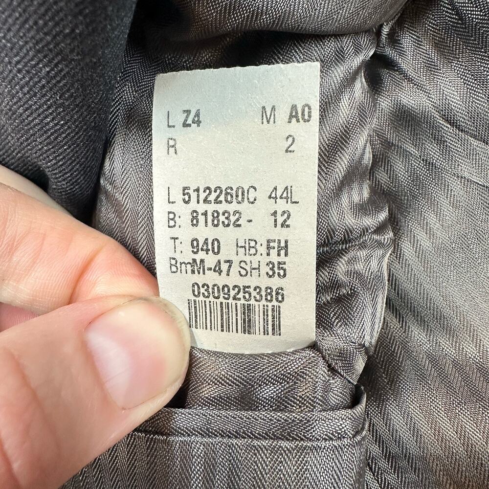 Lauren Ralph Lauren 44L 38x31 Wool Suit Charcoal Gray 2 Button Made Canada - Picture 6 of 15